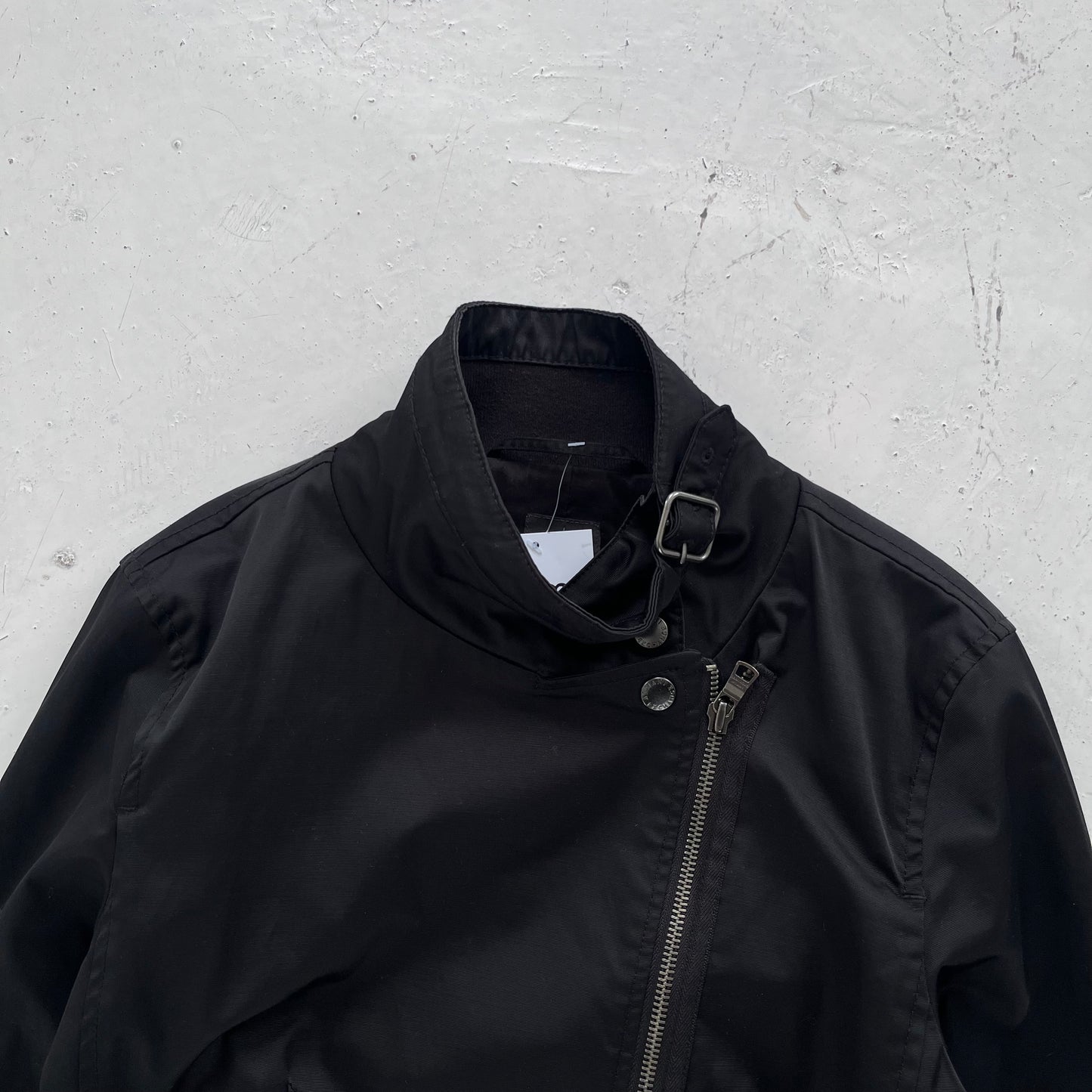 fw2012 armani exchange asymmetrical zip jacket
