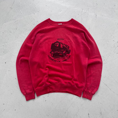 1970s red graphic crewneck