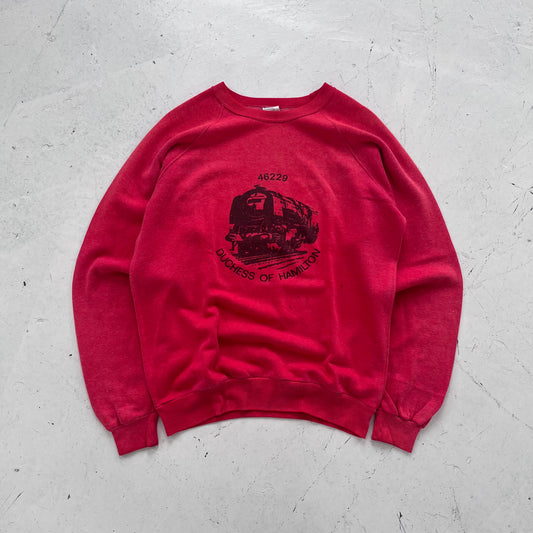 1970s red graphic crewneck
