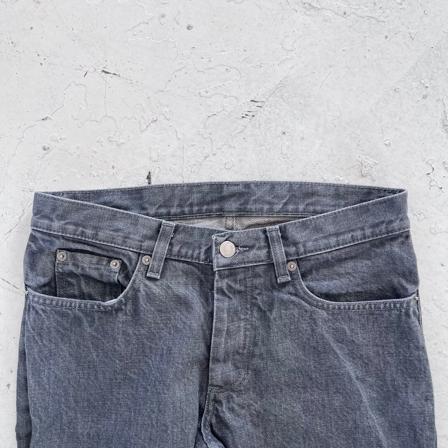 1990s helmut lang grey bootcut denim