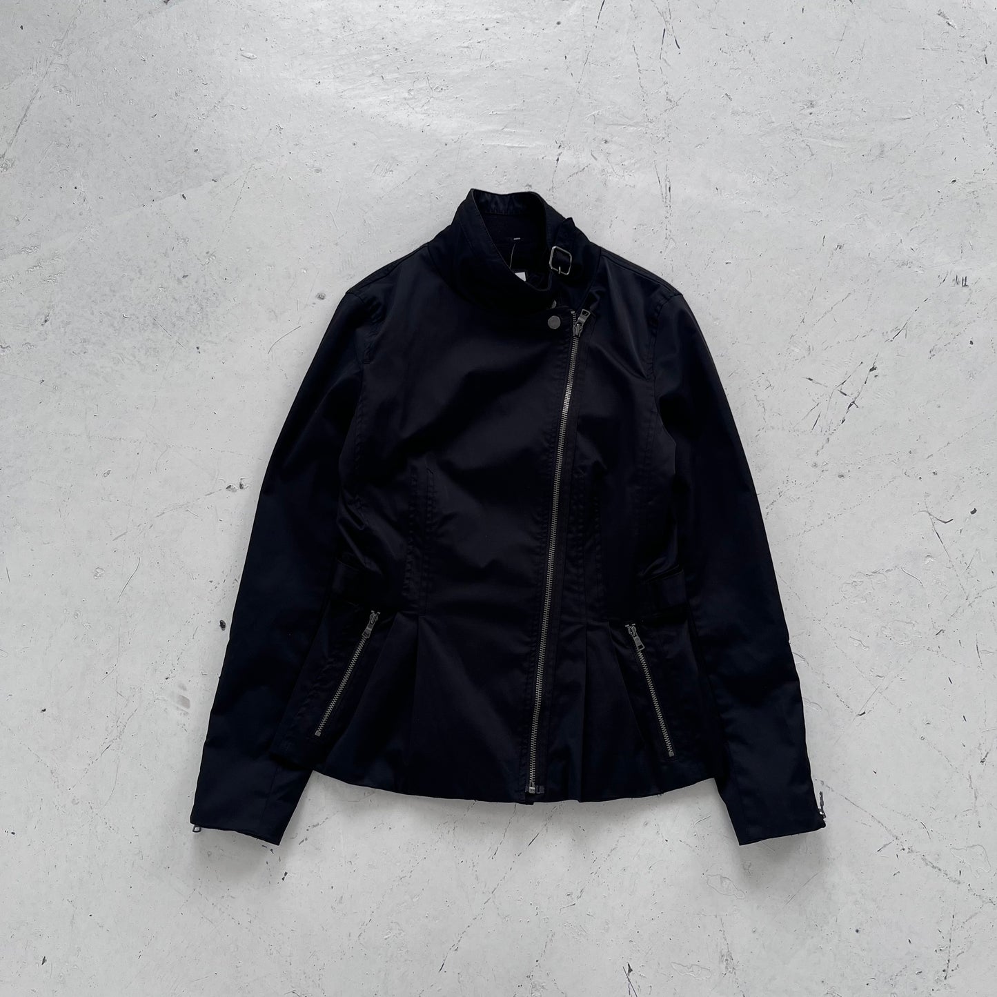 fw2012 armani exchange asymmetrical zip jacket