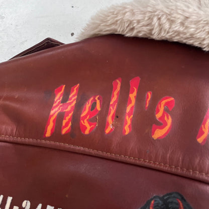 1960s schott hells angels leather flight jacket