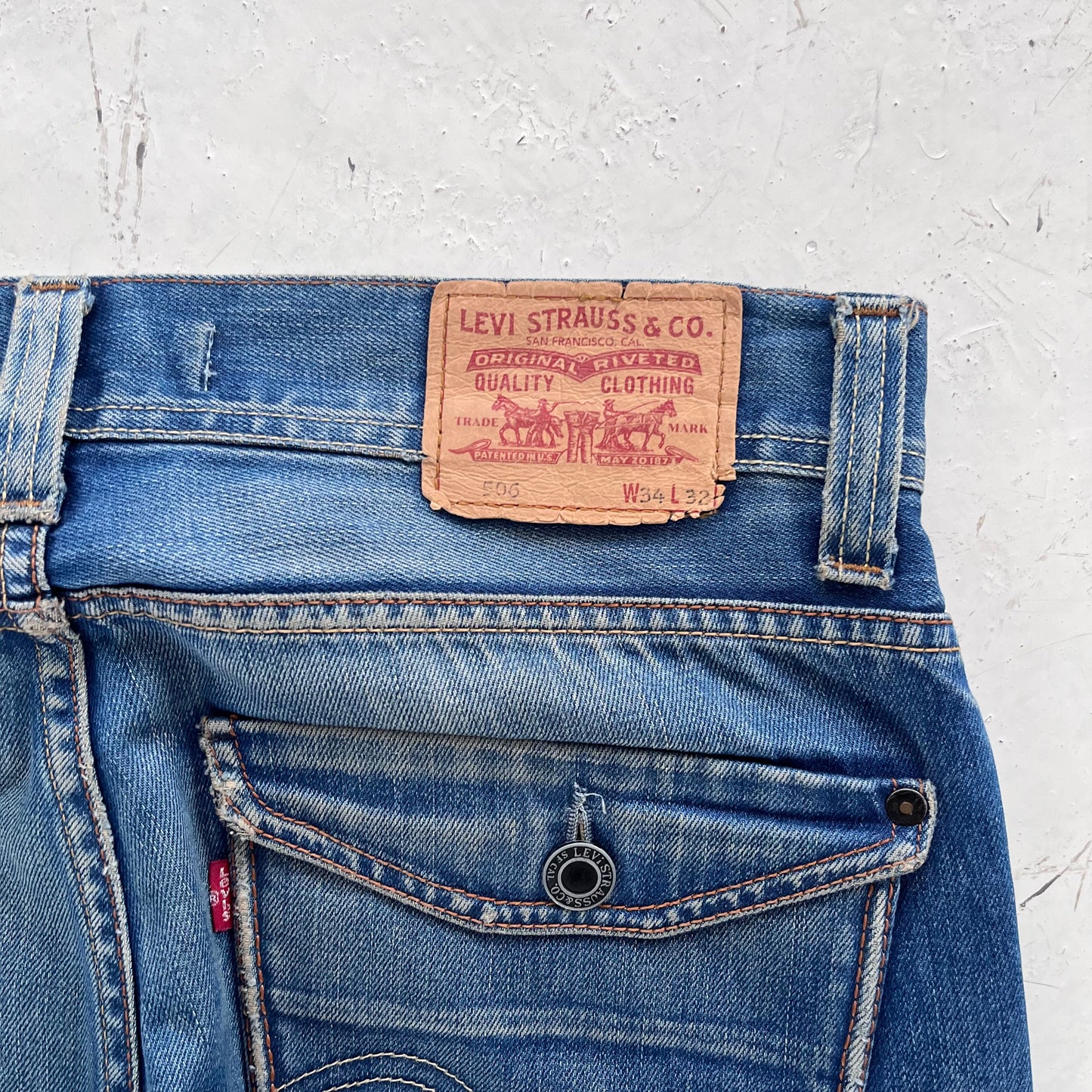 vintage 506 levis patchwork jeans