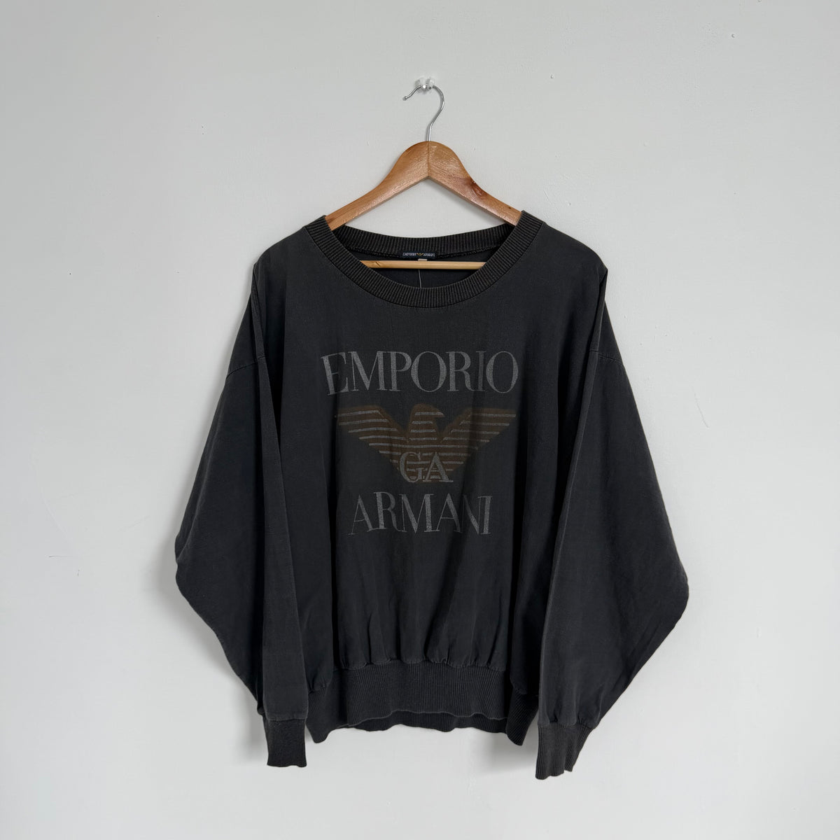 1980s emporio armani graphic pullover sweater