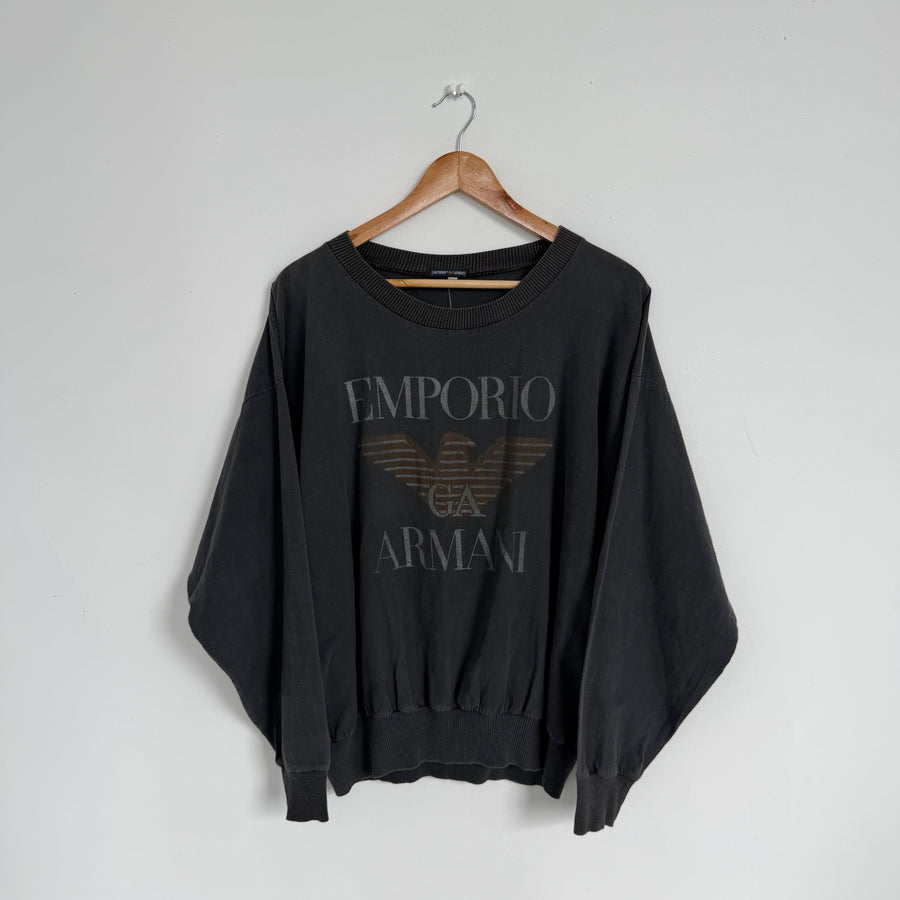 1980s emporio armani graphic pullover sweater