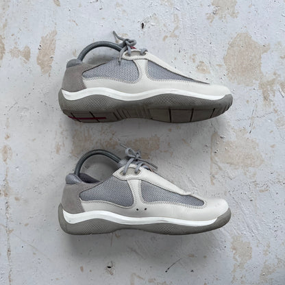2000s prada sport americas cups matte leather trainers