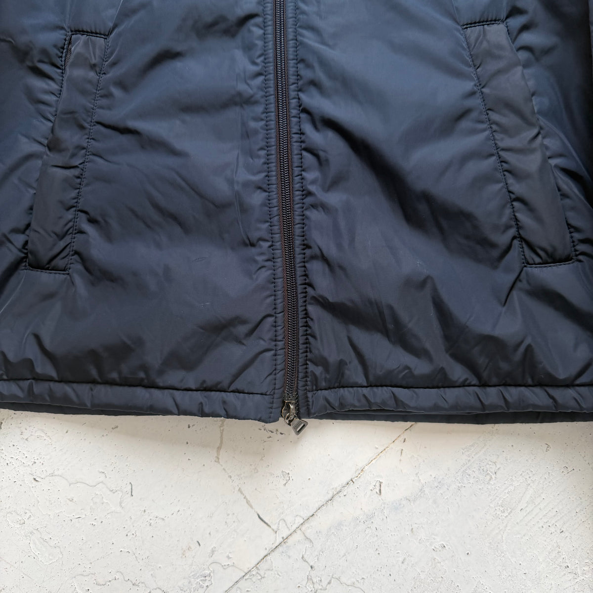 2000s prada mainline iridescent hooded padded jacket