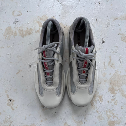 2000s prada sport americas cups matte leather trainers