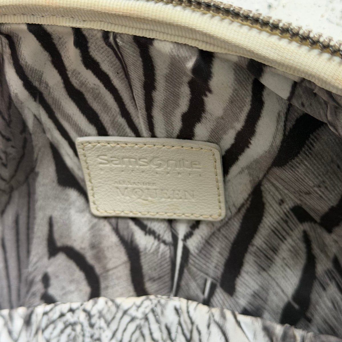 alexander mcqueen x samsonite crocodile leather style boarding bag