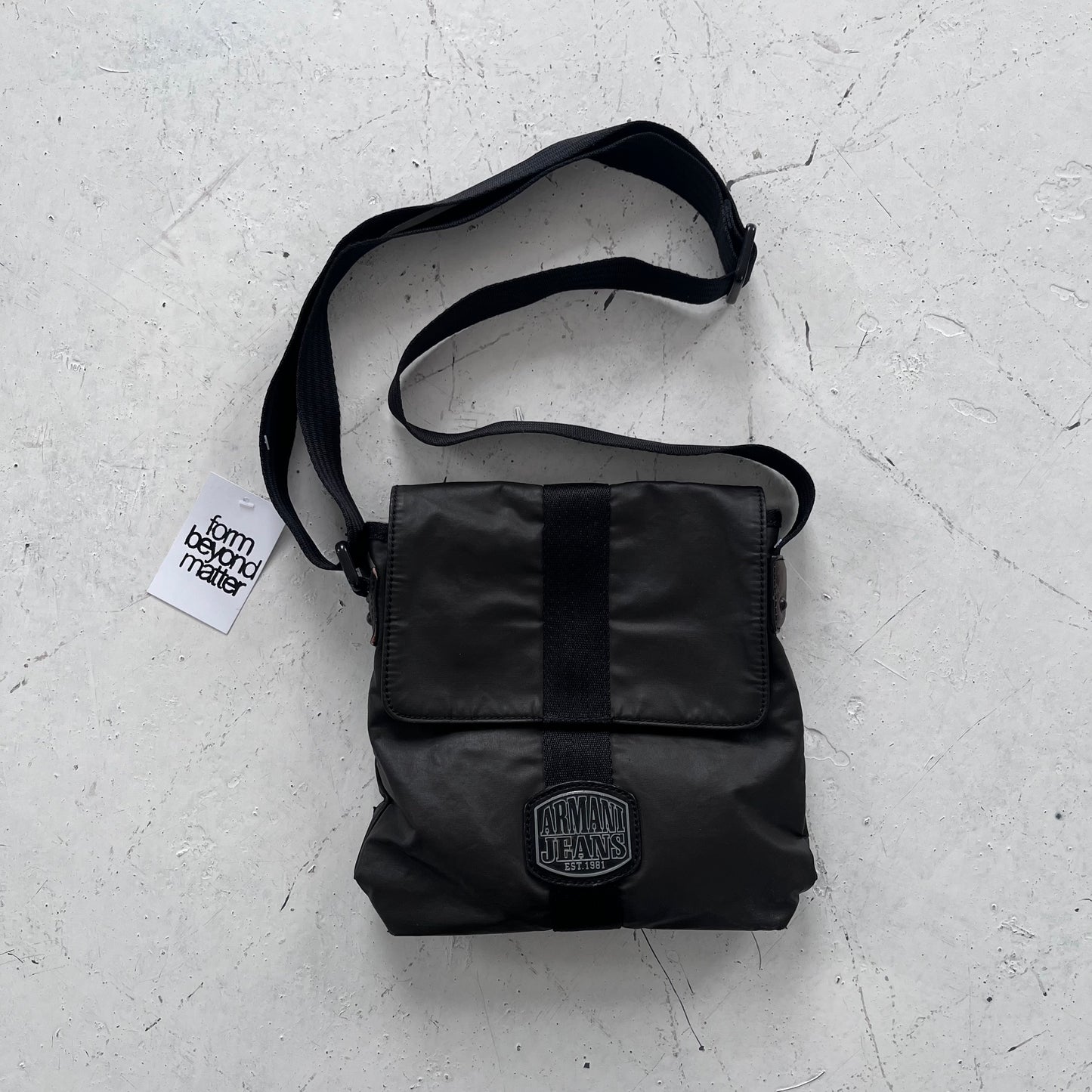 2000s armani jeans nylon crossbody bag