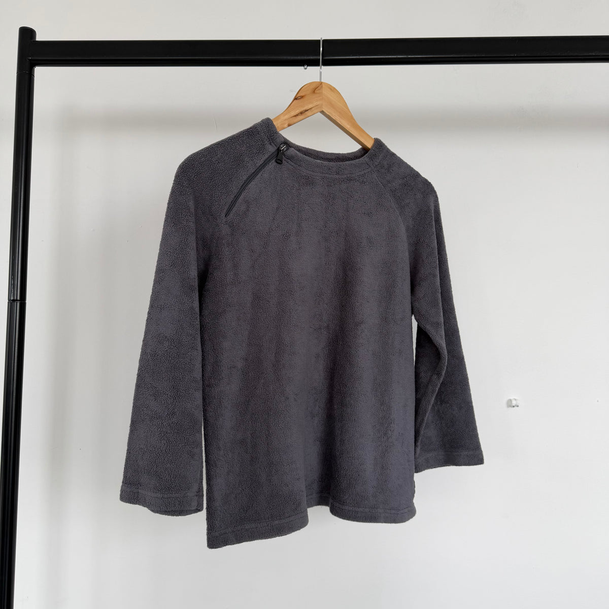 1990s armani jeans asymmetrical zip fleece