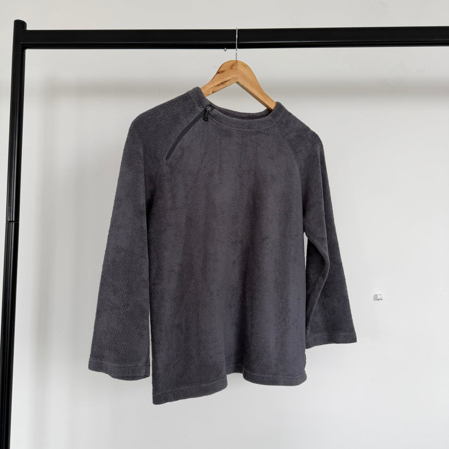 1990s armani jeans asymmetrical zip fleece