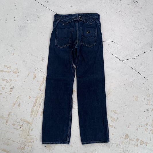 2000s diesel buckle back jeans