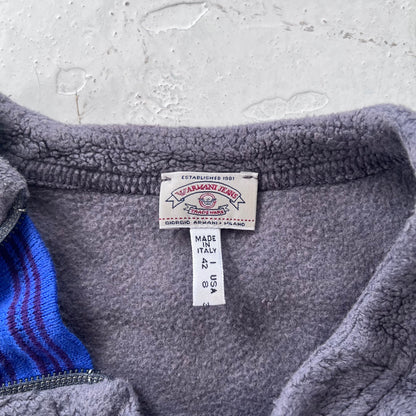 1990s armani jeans neck zip fleece