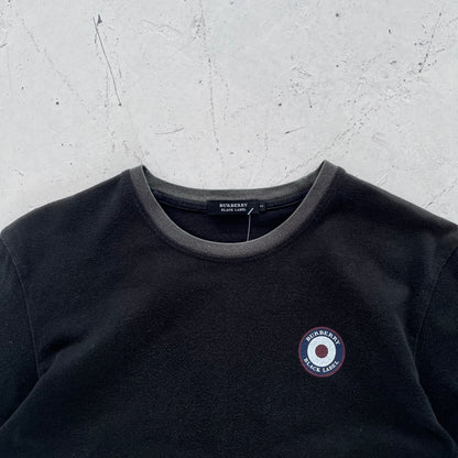 2000s burberry black label flag tee