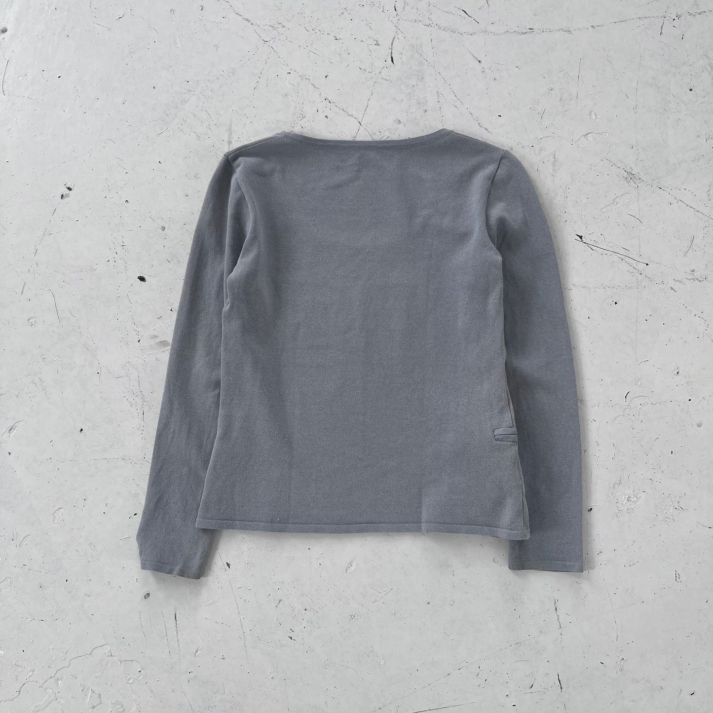 fw1999 prada sport boatneck side pocket knit top
