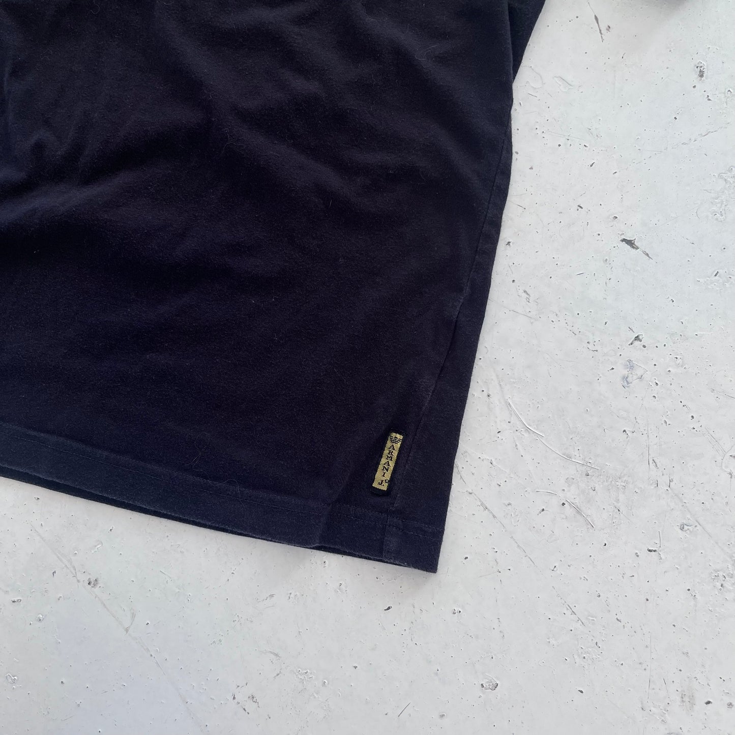 2000s armani jeans navy graphic tee