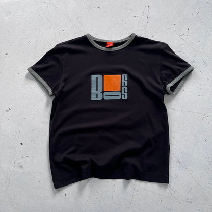 2000s hugo boss orange graphic ringer tee
