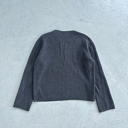 vintage armani jeans neck zip knit