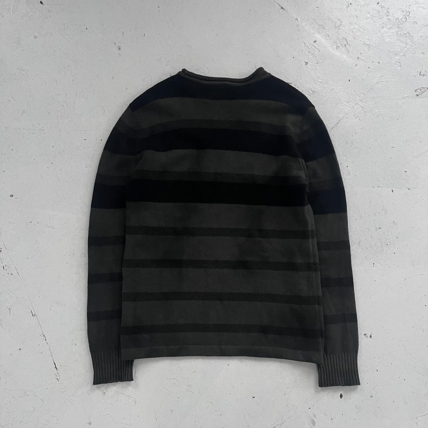 2000s armani jeans striped knit