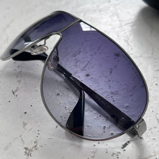2000s emporio armani violet/silver sunglasses