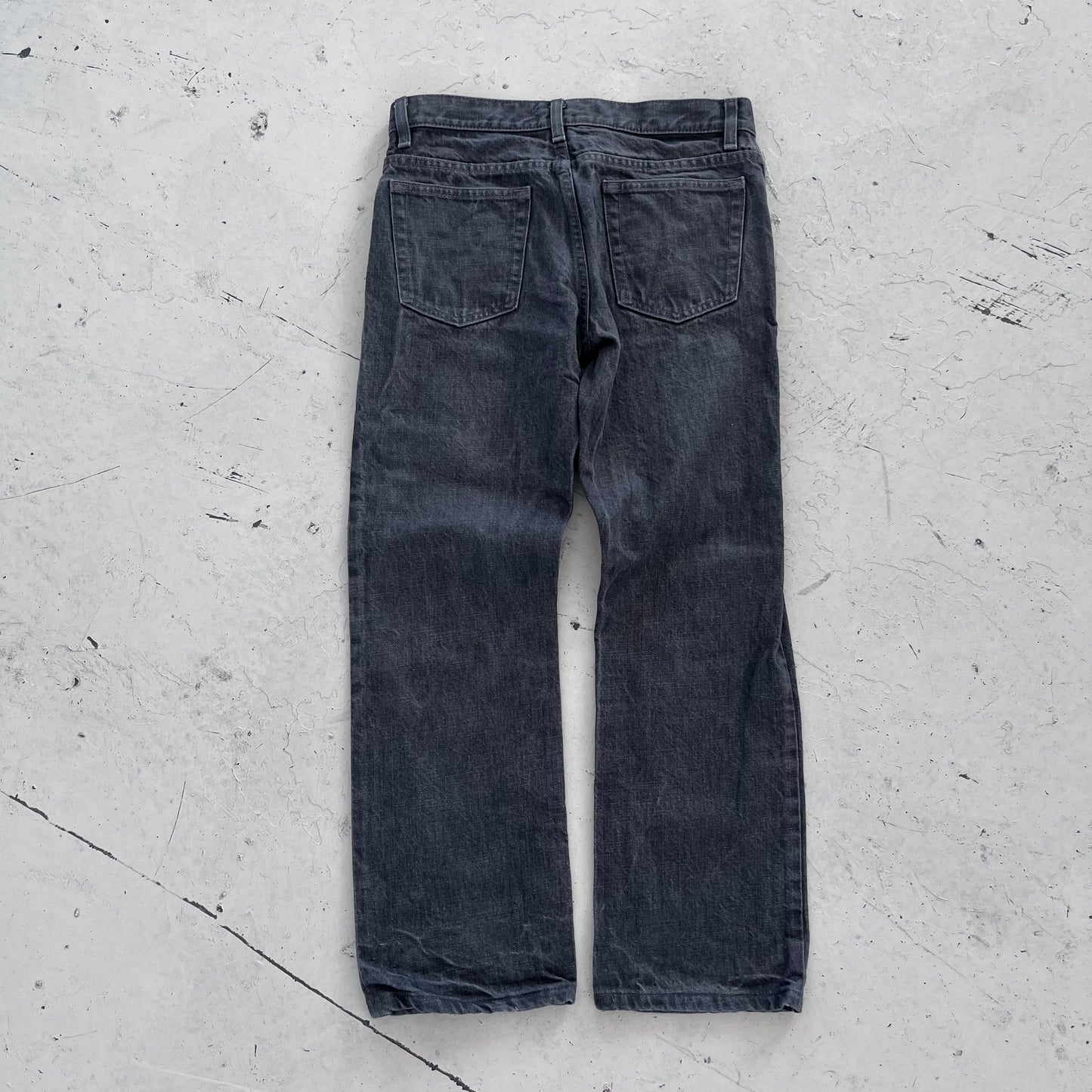 1990s helmut lang grey bootcut denim