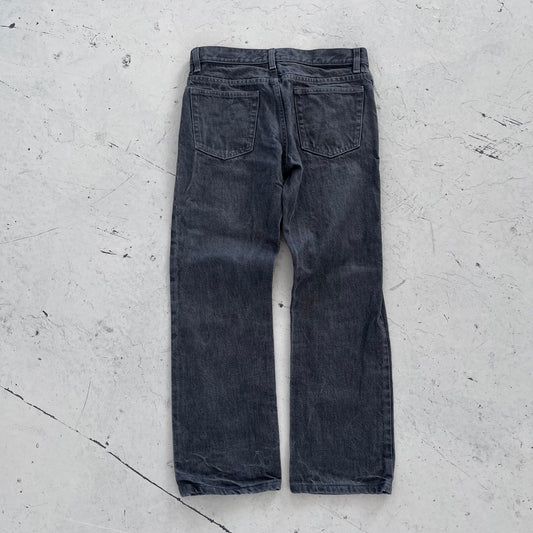 1990s helmut lang grey bootcut denim