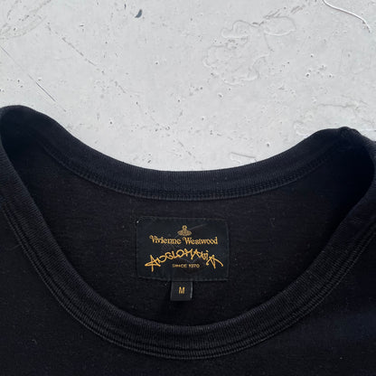2000s vivienne westwood anglomania black orb tee