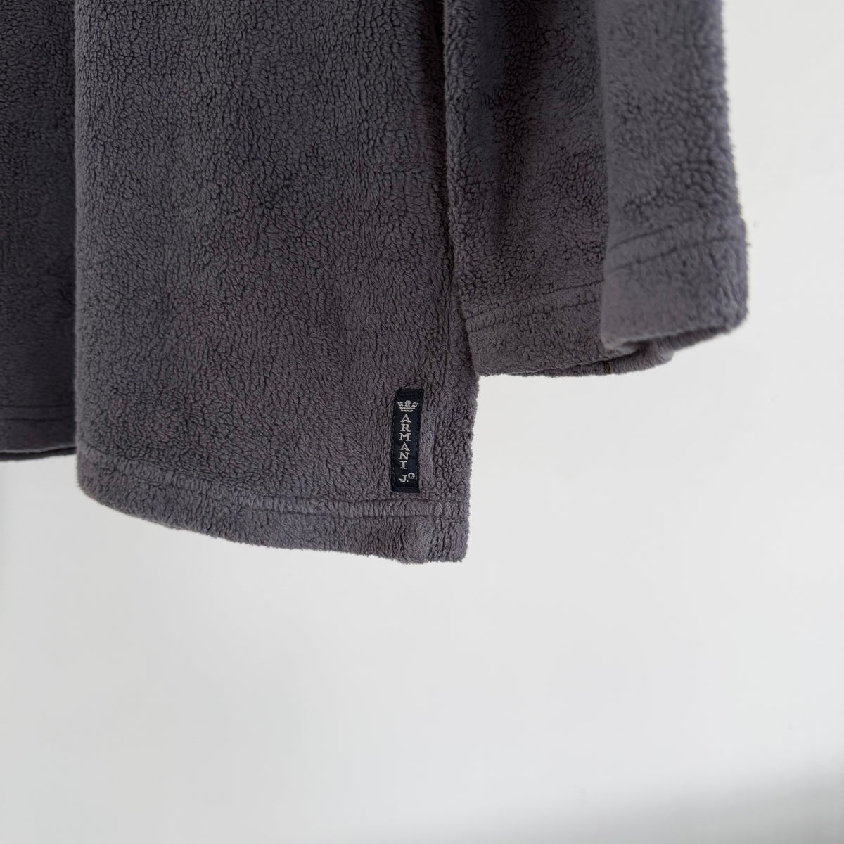 1990s armani jeans asymmetrical zip fleece