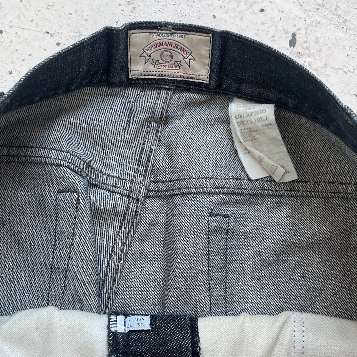 1990s armani jeans loose fit carpenter denim jeans
