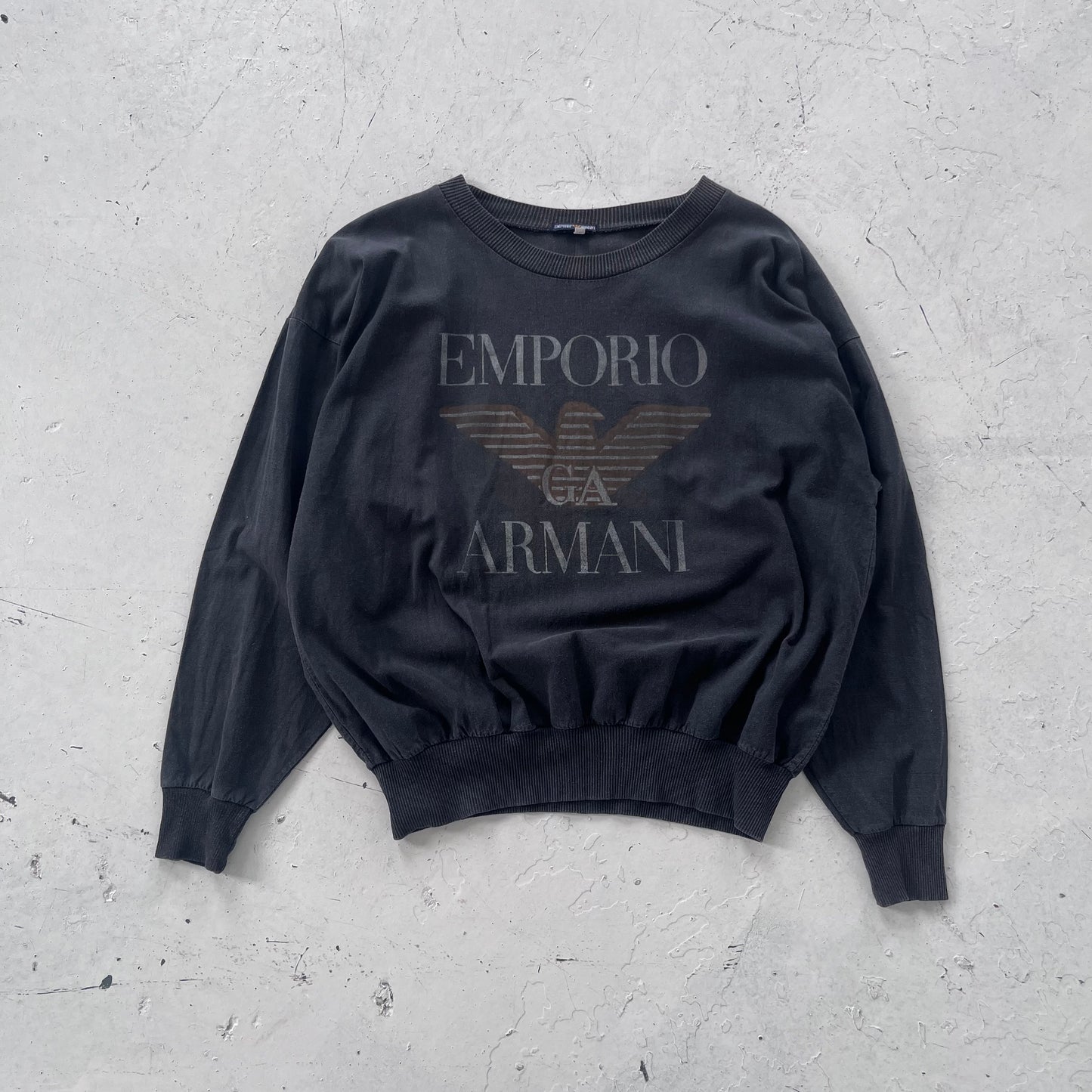 1980s emporio armani graphic pullover