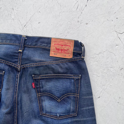 vintage 501 levis faded indigo denim jeans
