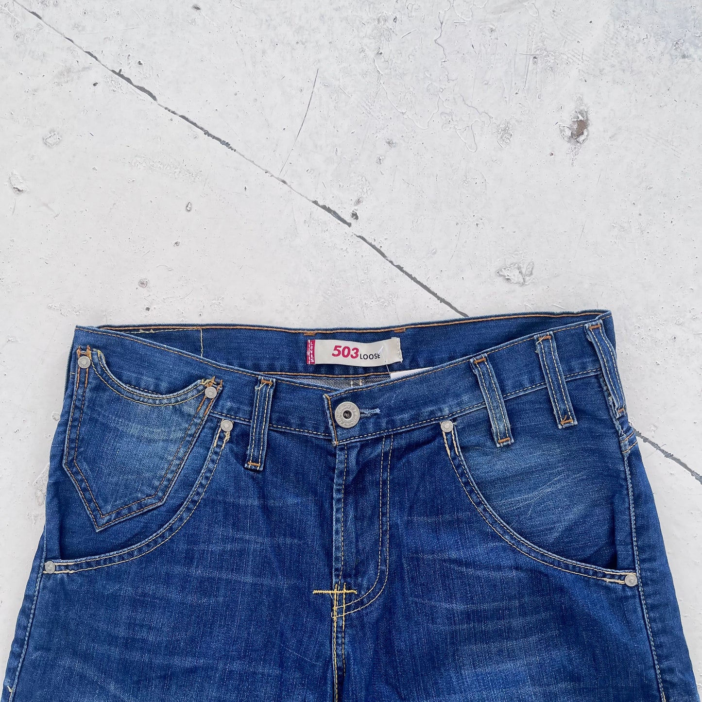 vintage 503 levis buckleback shorts