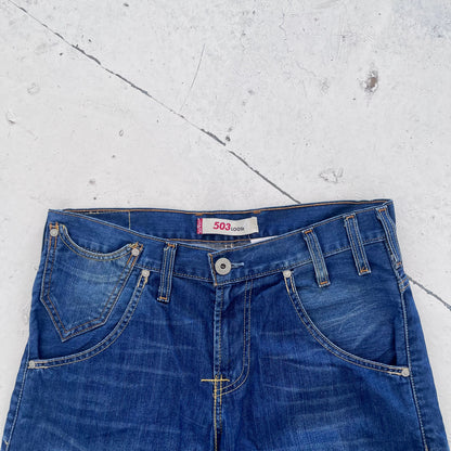 vintage 503 levis buckleback shorts
