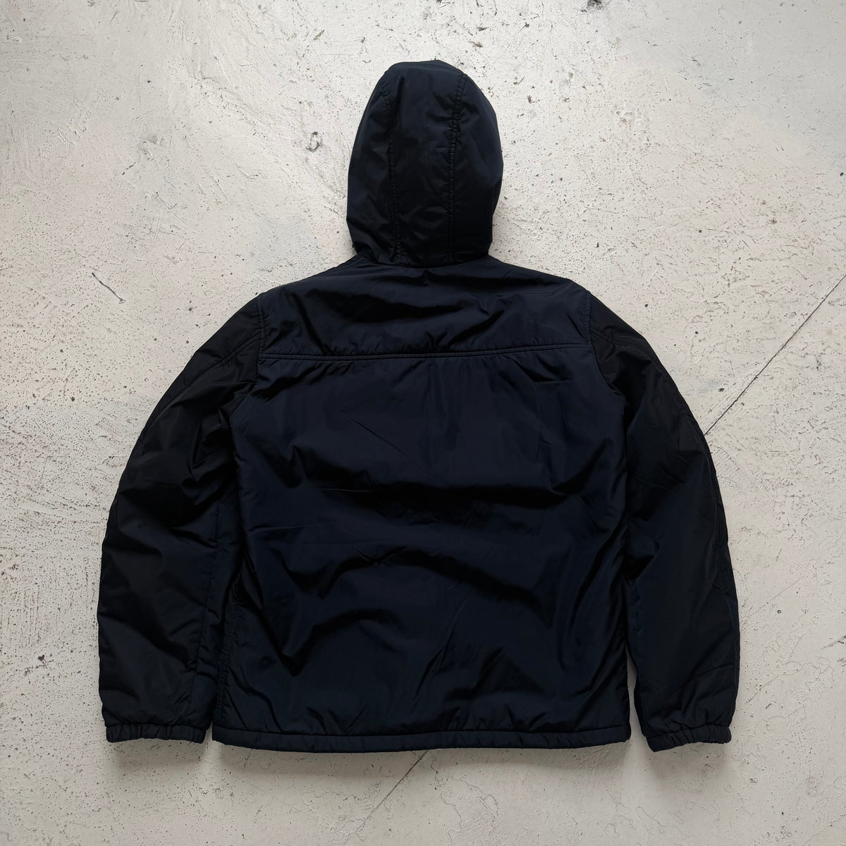 2000s prada mainline iridescent hooded padded jacket