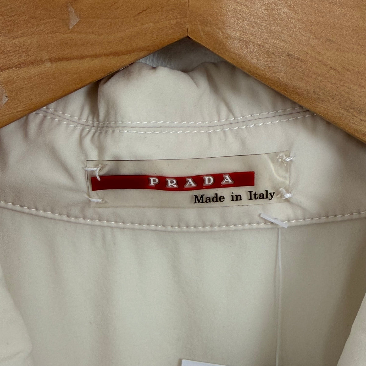 ss1999 prada sport half zip sheer polo