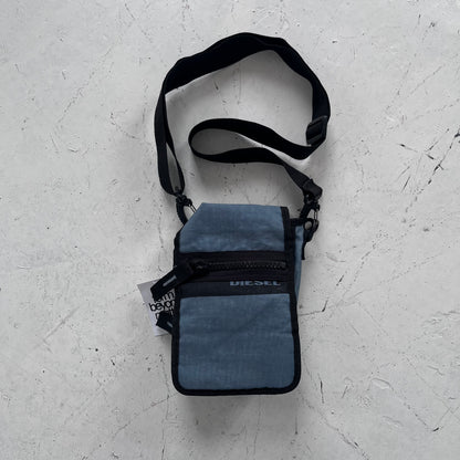 2000s diesel steel blue crossbody bag
