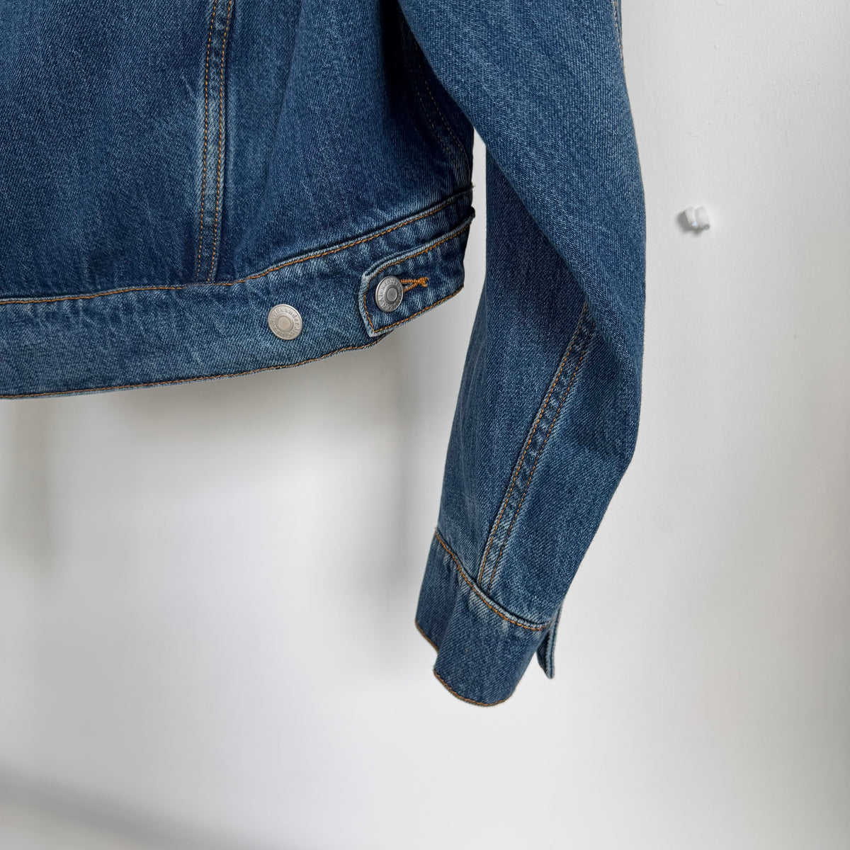 ss2022 alexander mcqueen double layered denim/leather jacket