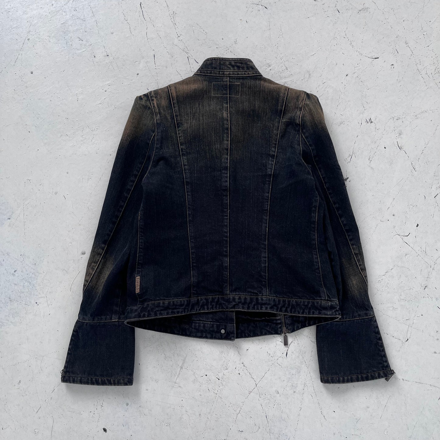 2000s armani jeans napoleon denim jacket