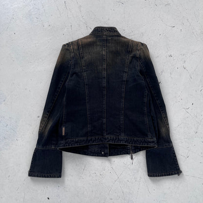 2000s armani jeans napoleon denim jacket