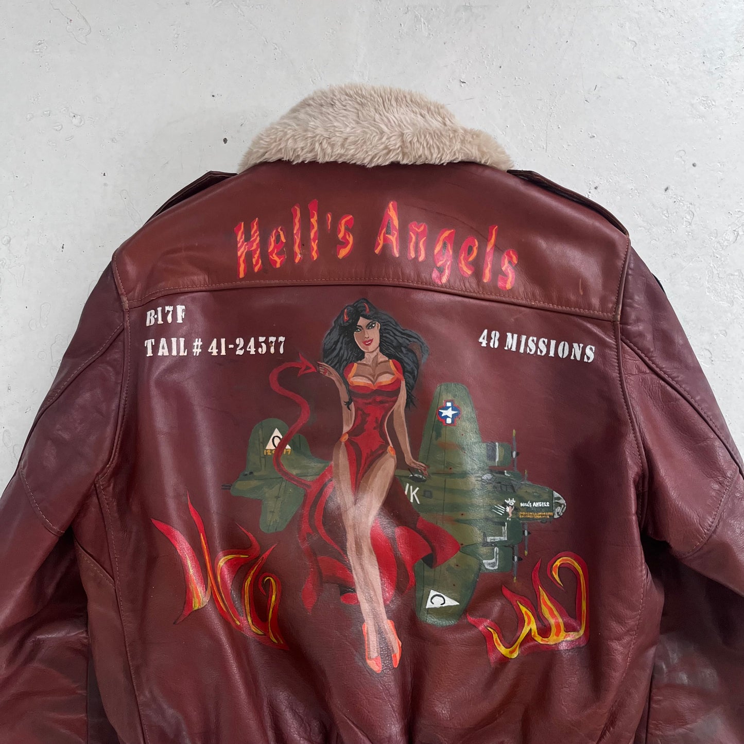 1960s schott hells angels leather flight jacket