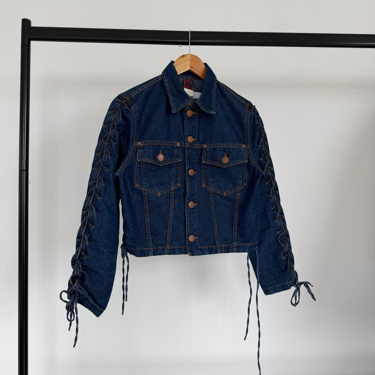 1990s jean paul gaultier corset denim jacket