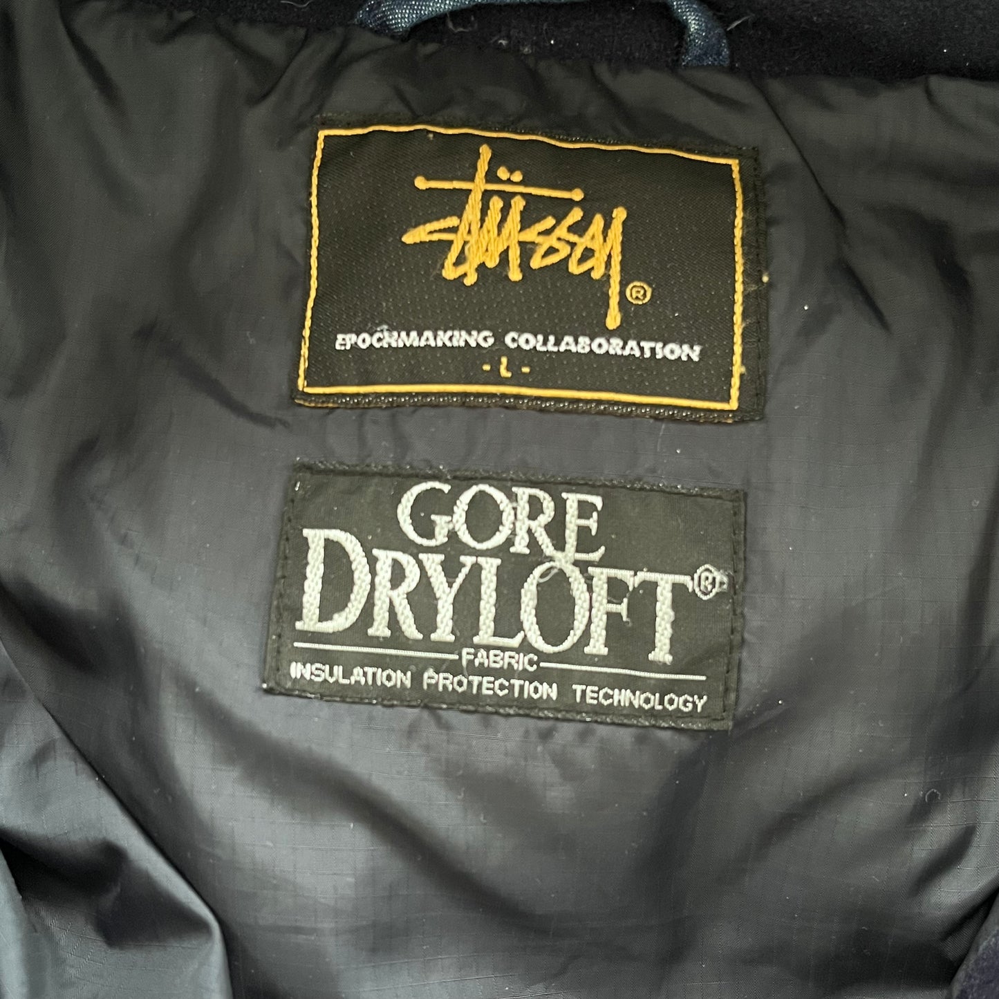 2003 stüssy gore-dryloft denim puffer
