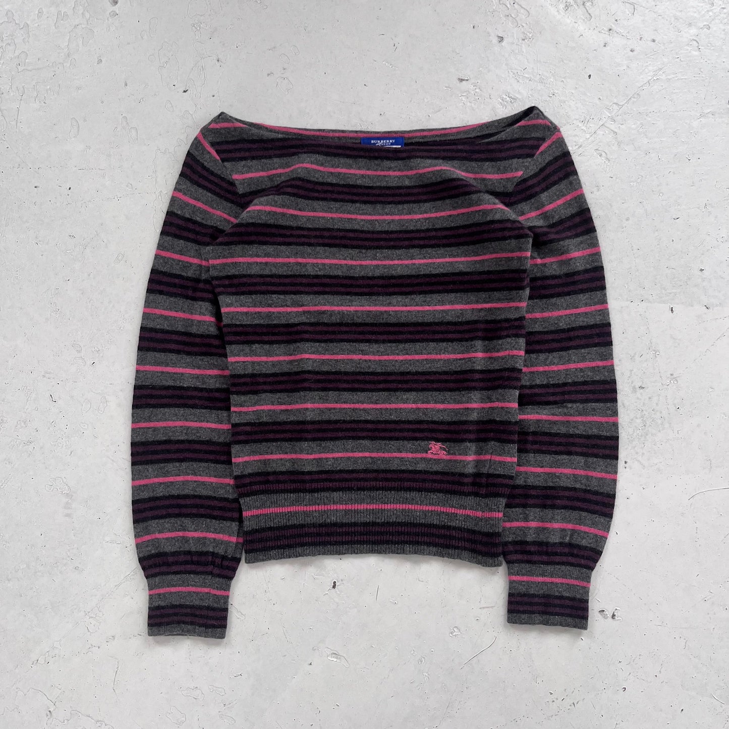 2000s burberry blue label striped knit