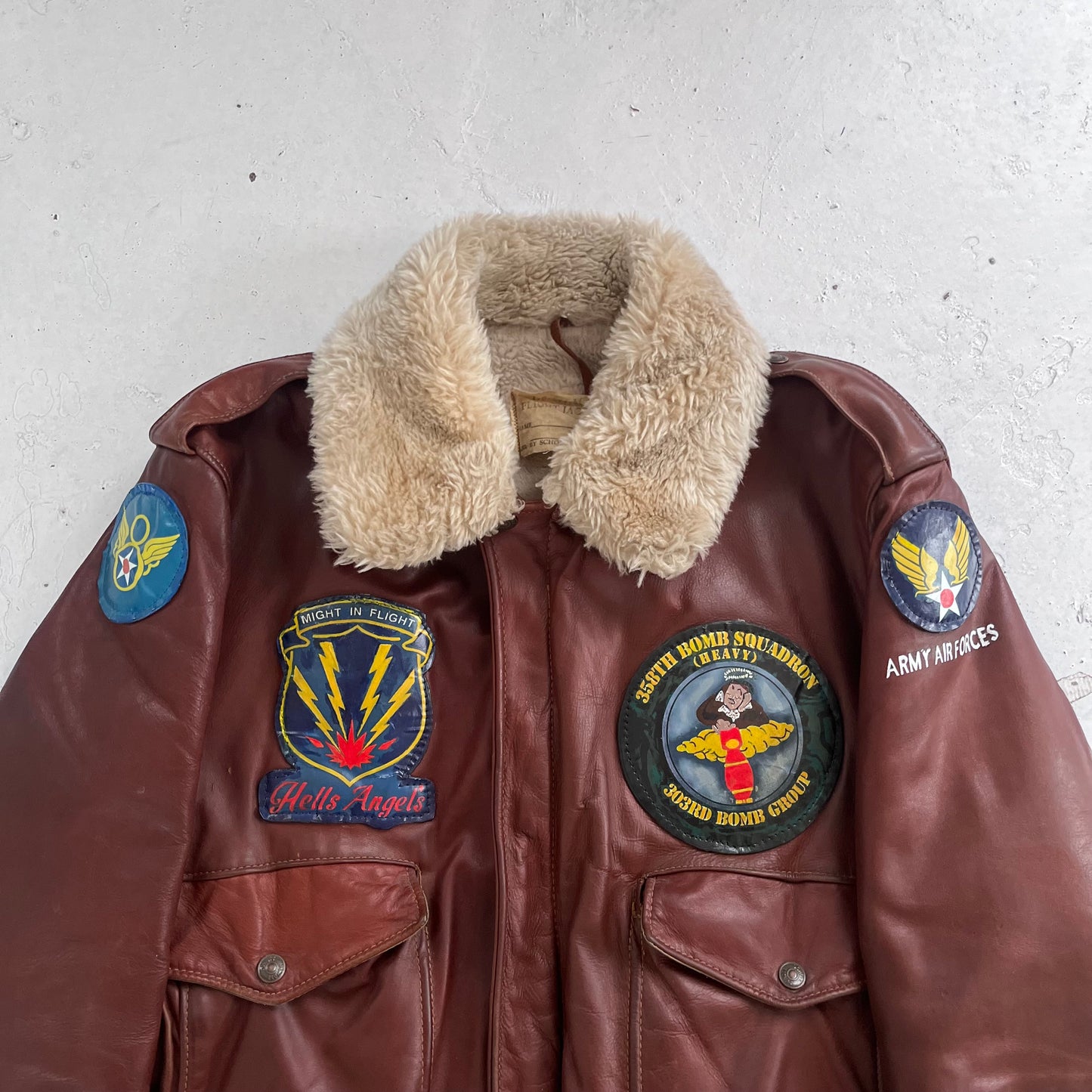 1960s schott hells angels leather flight jacket