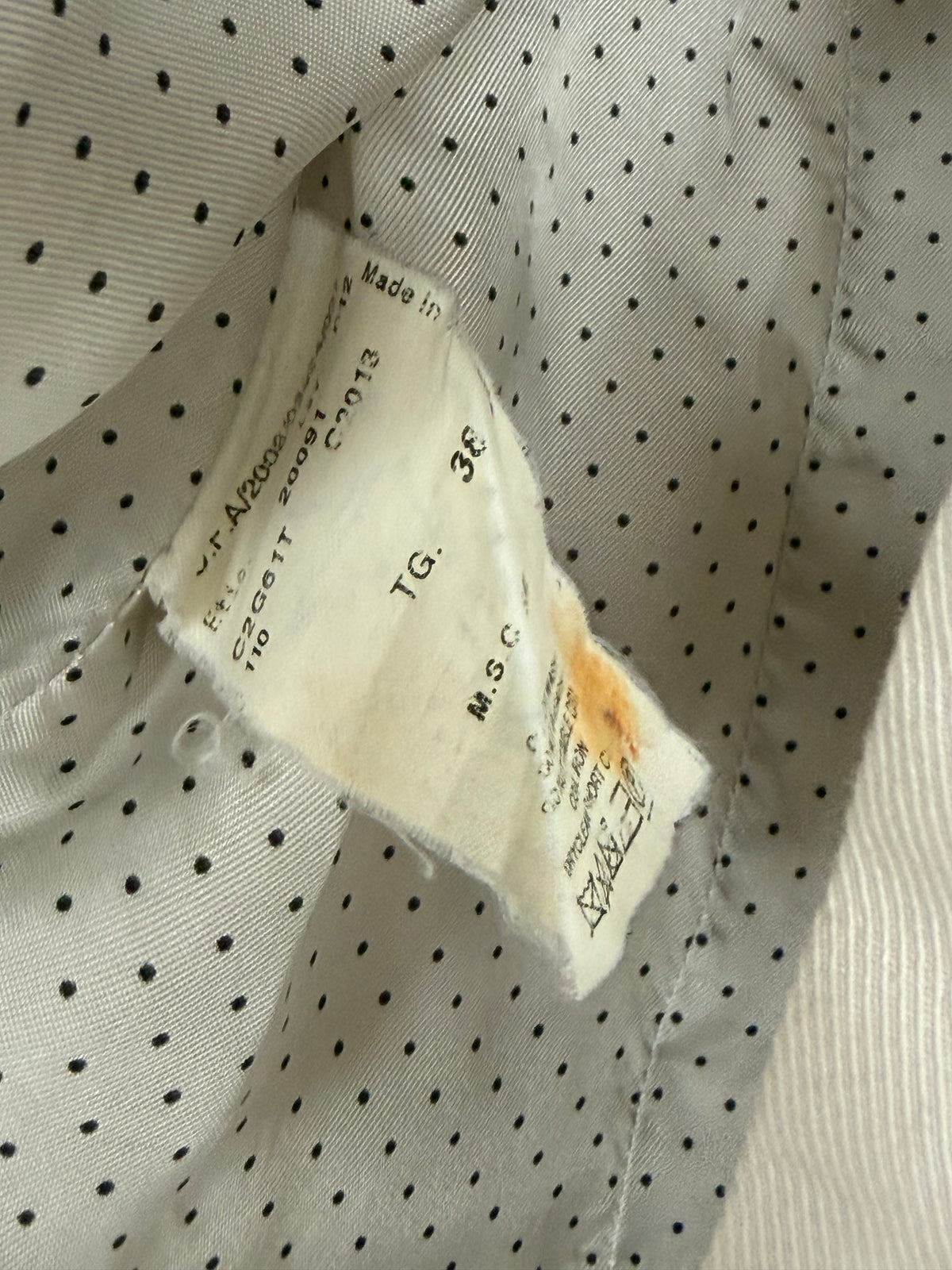 ss2008 emporio armani polka dot lined blazer