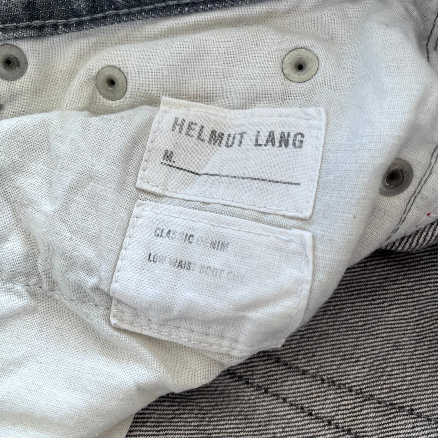 1990s helmut lang grey bootcut denim
