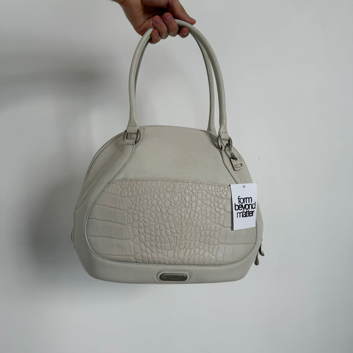 alexander mcqueen x samsonite crocodile leather style boarding bag