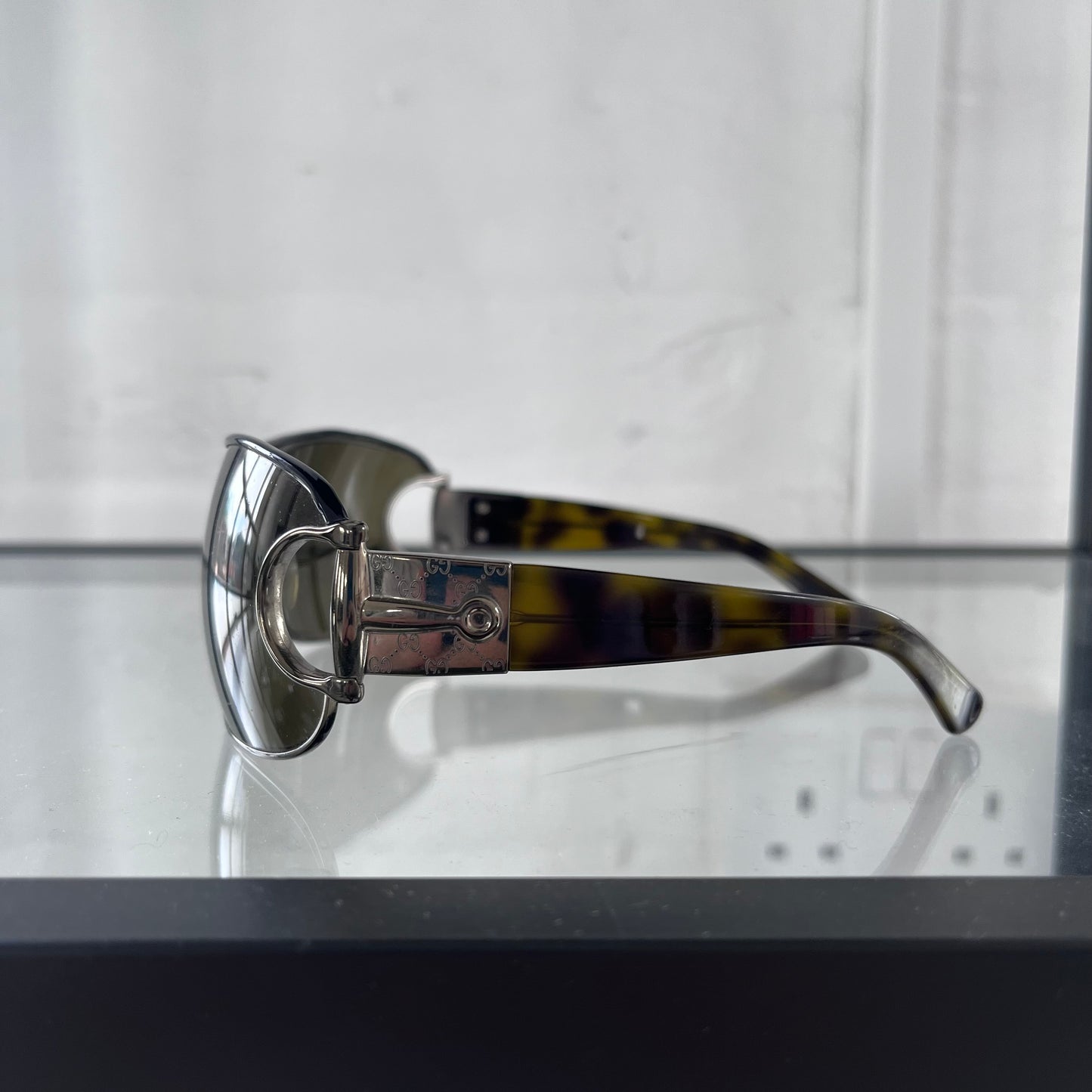 2000s gucci by tom ford silver horsebit sunglasses