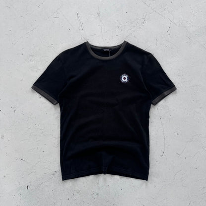 2000s burberry black label flag tee